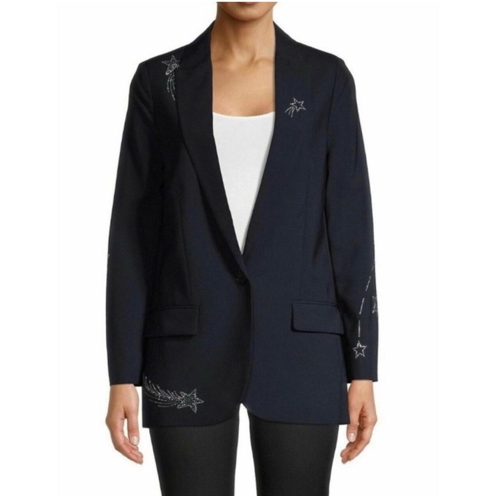 Zadig & Voltaire Midnight Blue Blazer with Star Detailing